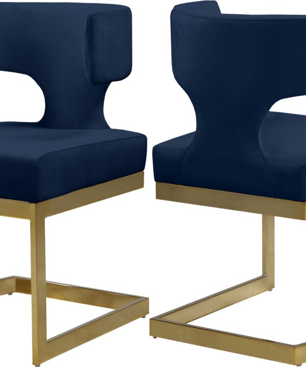 Alexandra Navy Velvet Dining Chair - Luxe Home Furnishings (Jersey City, NJ)