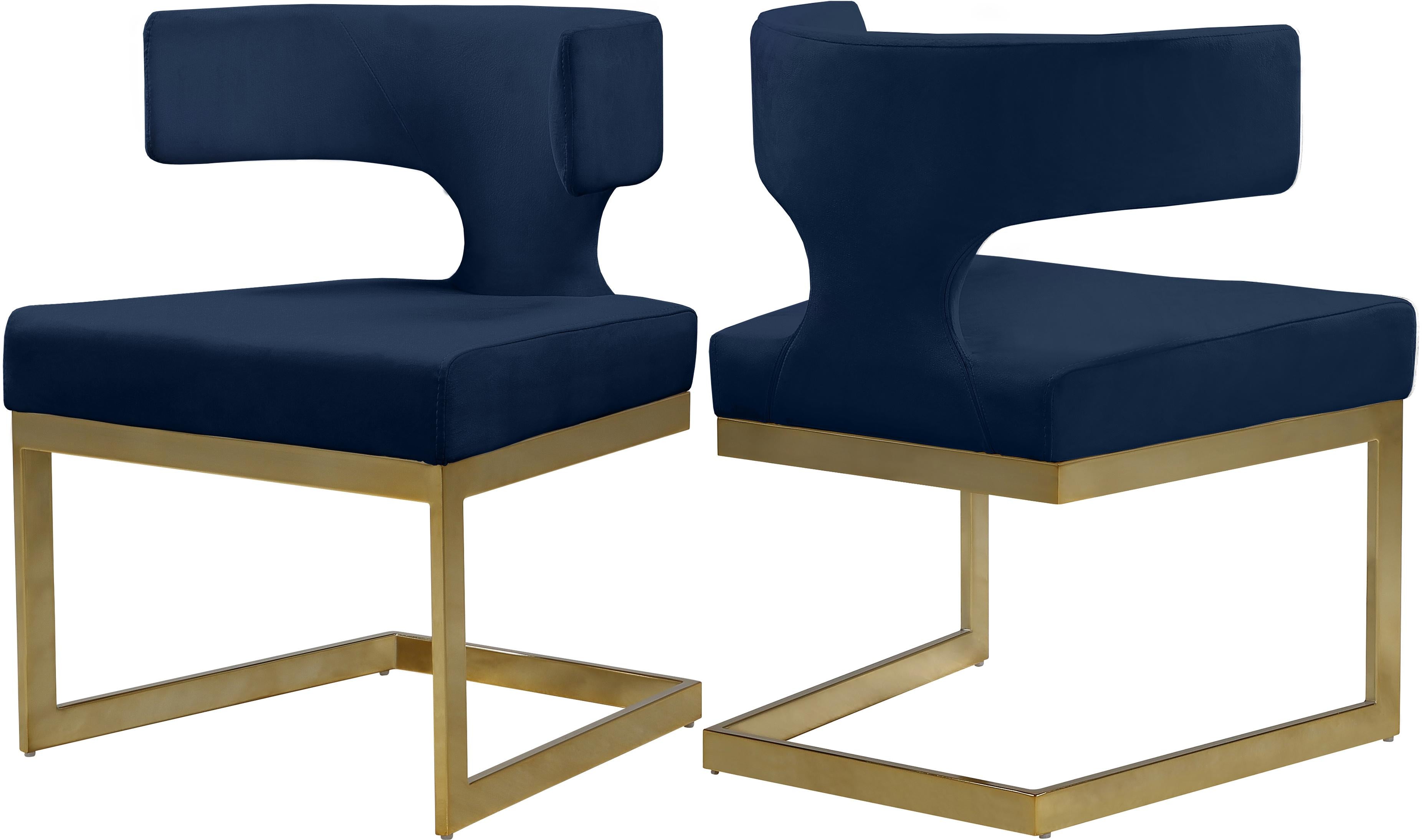 Alexandra Navy Velvet Dining Chair - Luxe Home Furnishings (Jersey City, NJ)