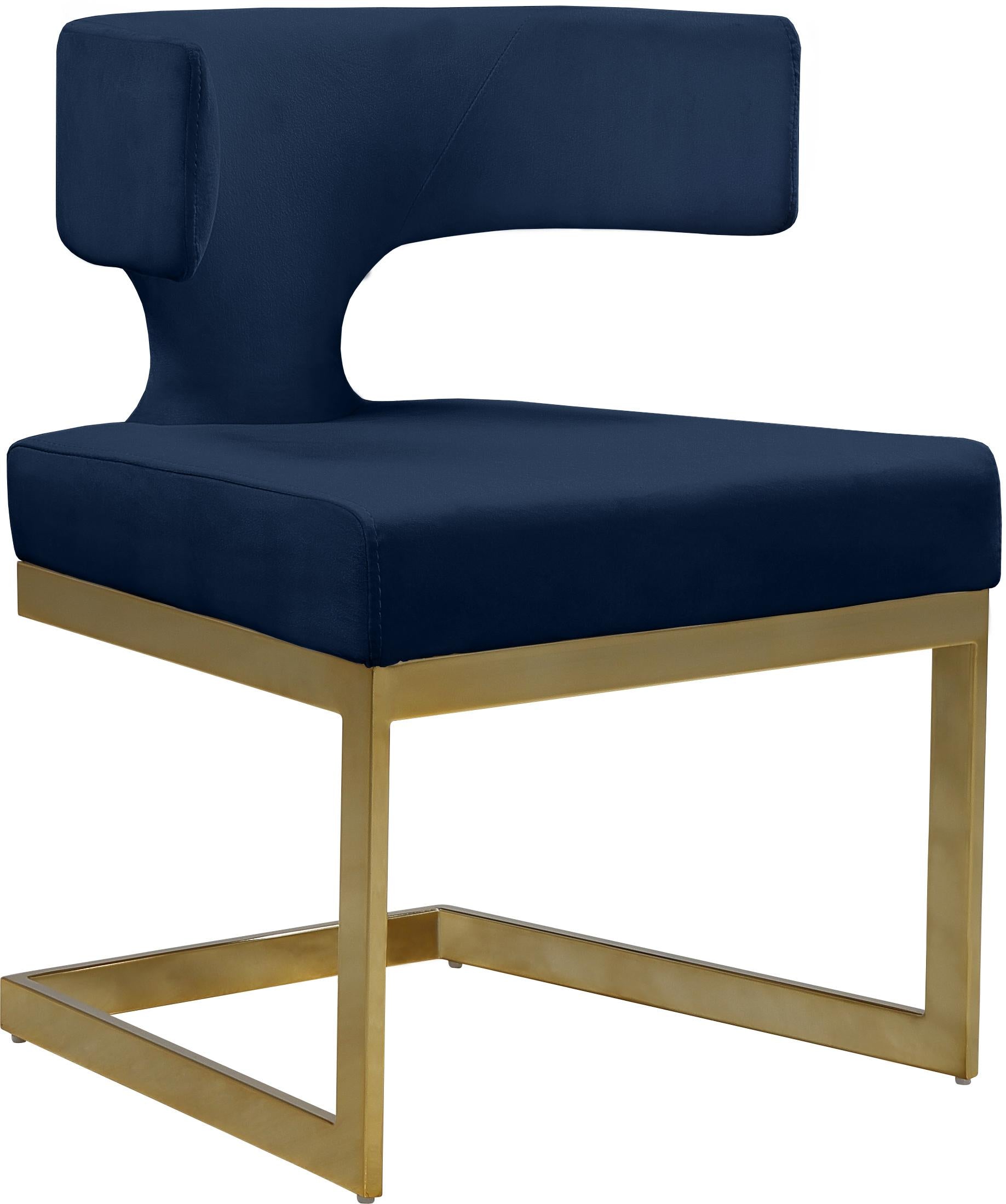 Alexandra Navy Velvet Dining Chair - Luxe Home Furnishings (Jersey City, NJ)