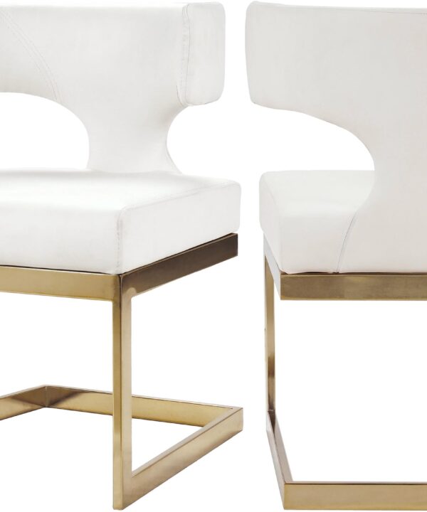 Alexandra White Faux Leather Dining Chair - Luxe Home Furnishings (Jersey City, NJ)