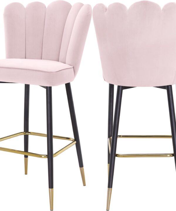 Lily Pink Velvet Stool