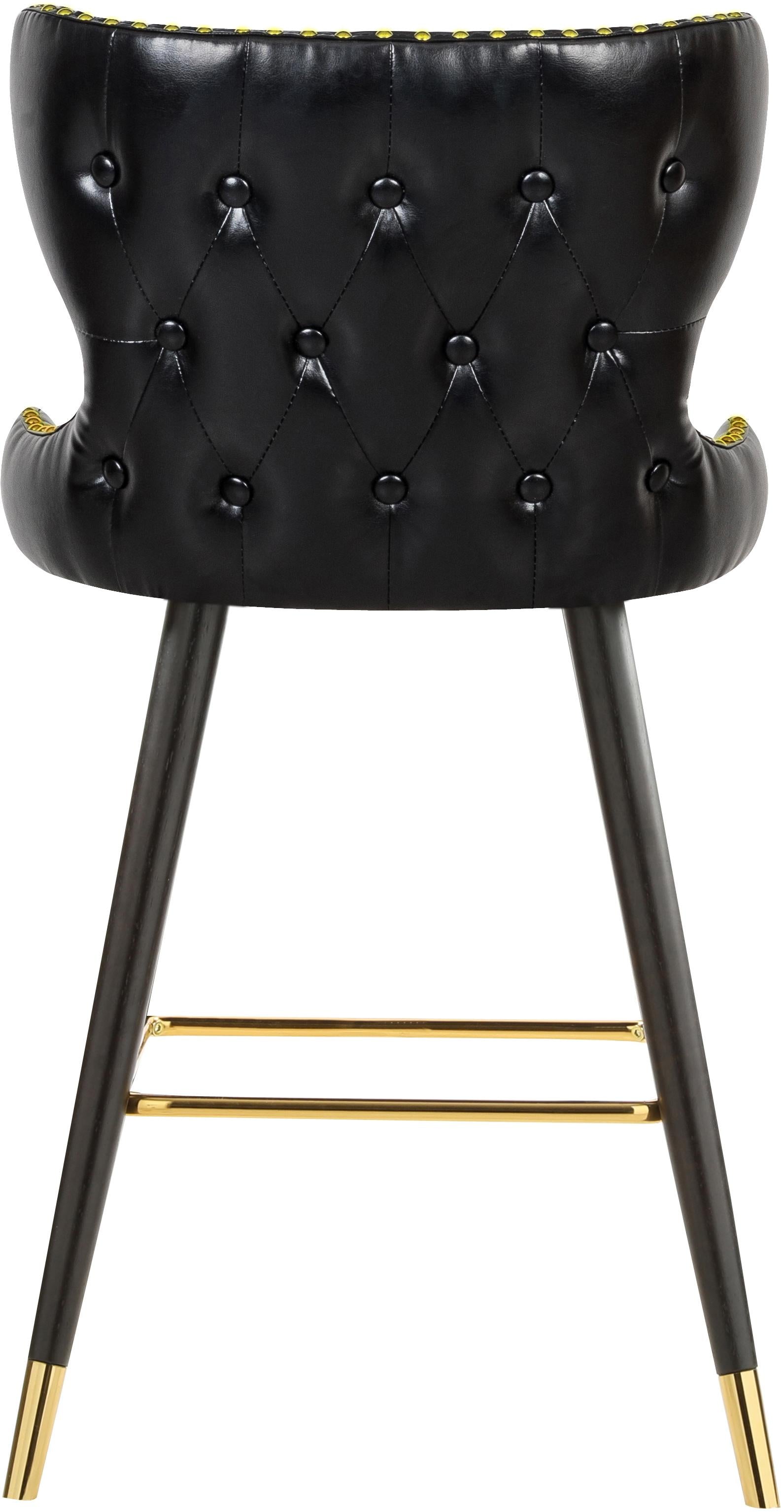 Hendrix Black Faux Leather Counter/Bar Stool - Image 2
