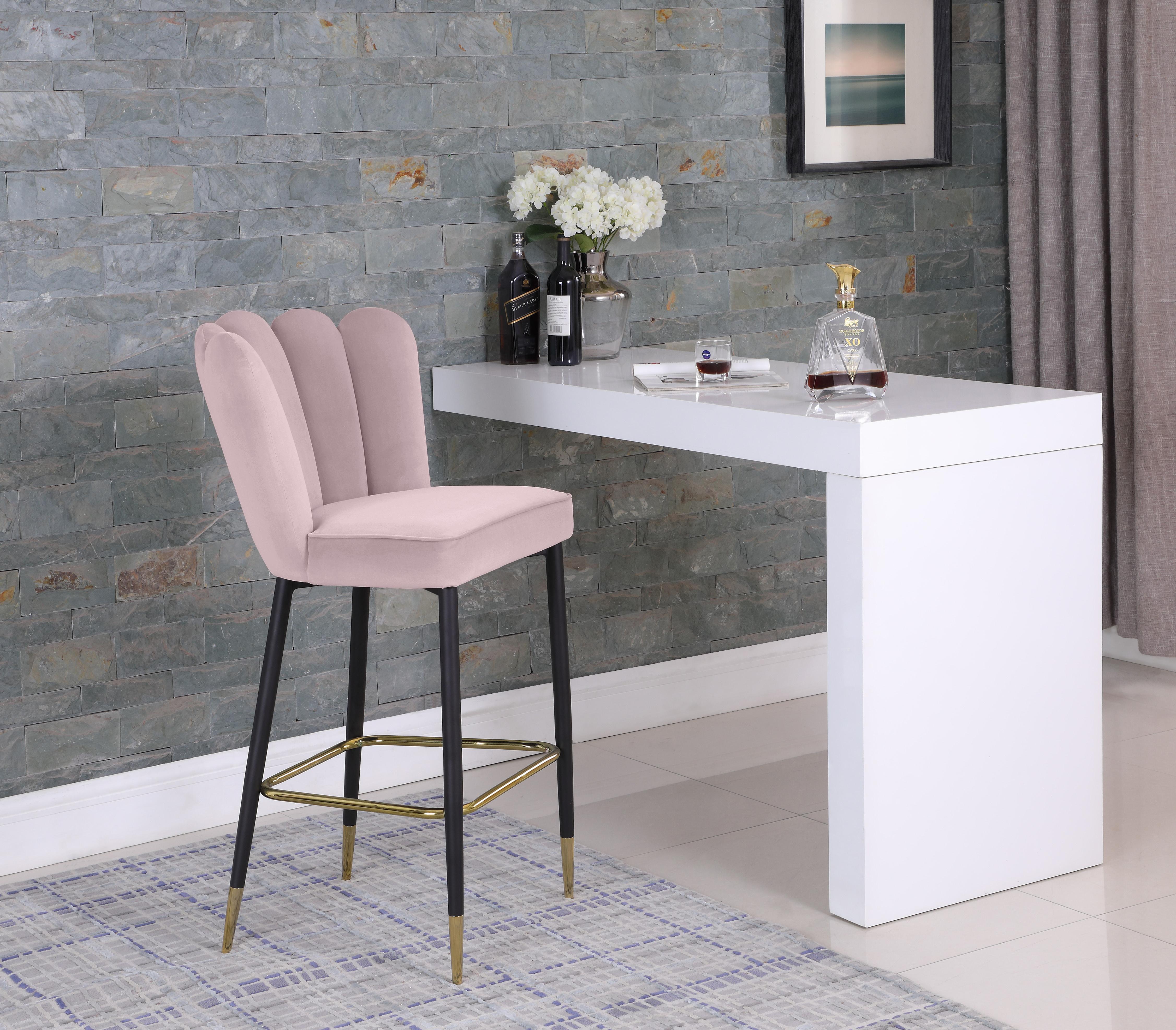 Lily Pink Velvet Stool - Image 6