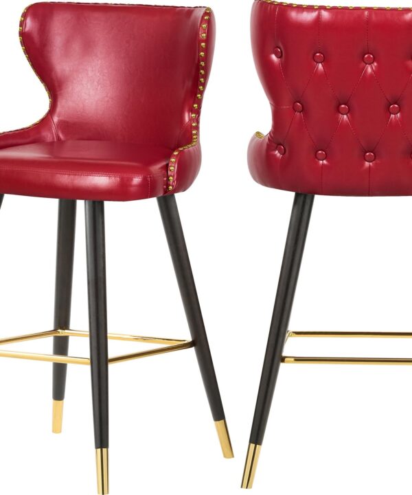 Hendrix Red Faux Leather Counter/Bar Stool