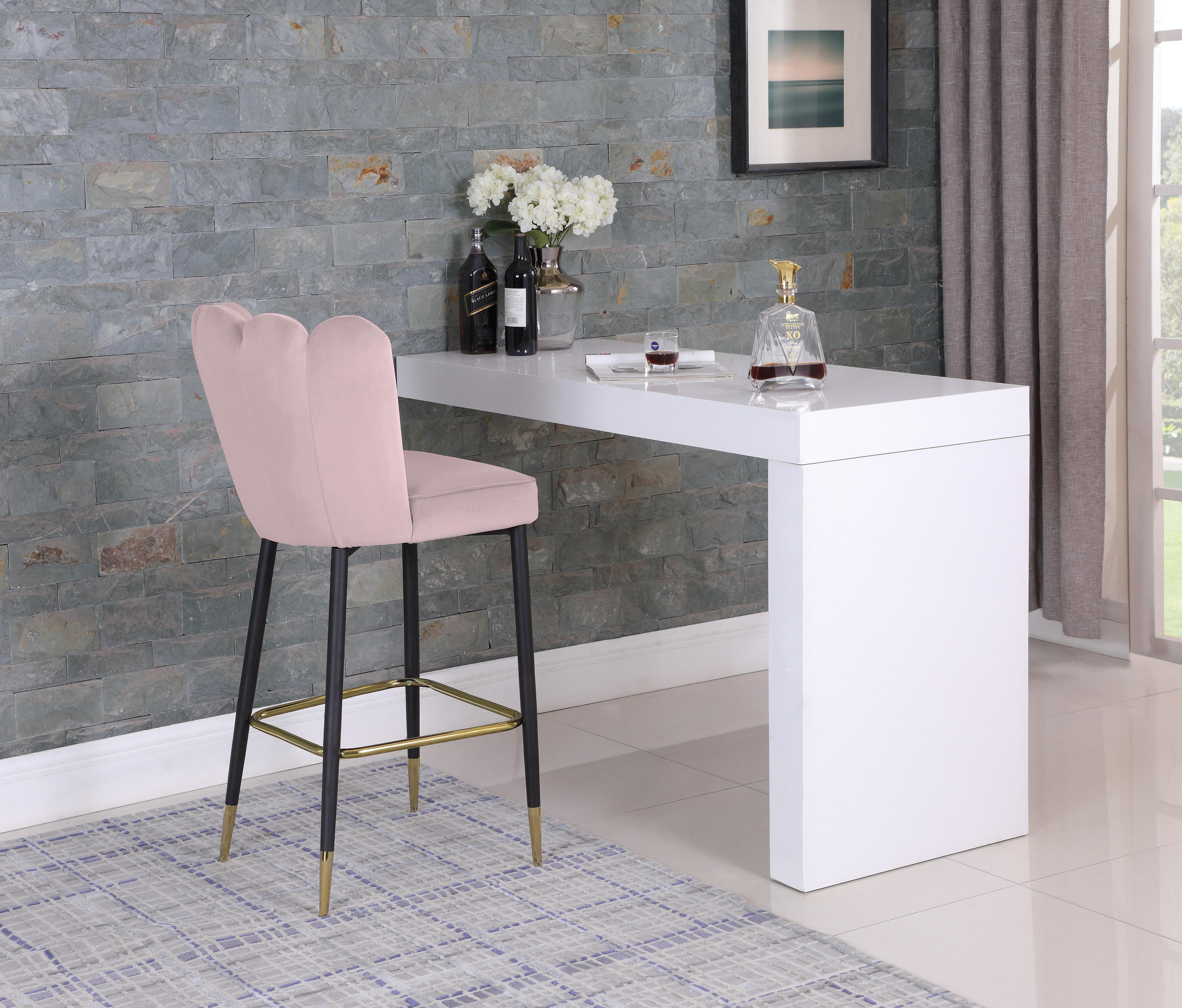 Lily Pink Velvet Stool - Image 7