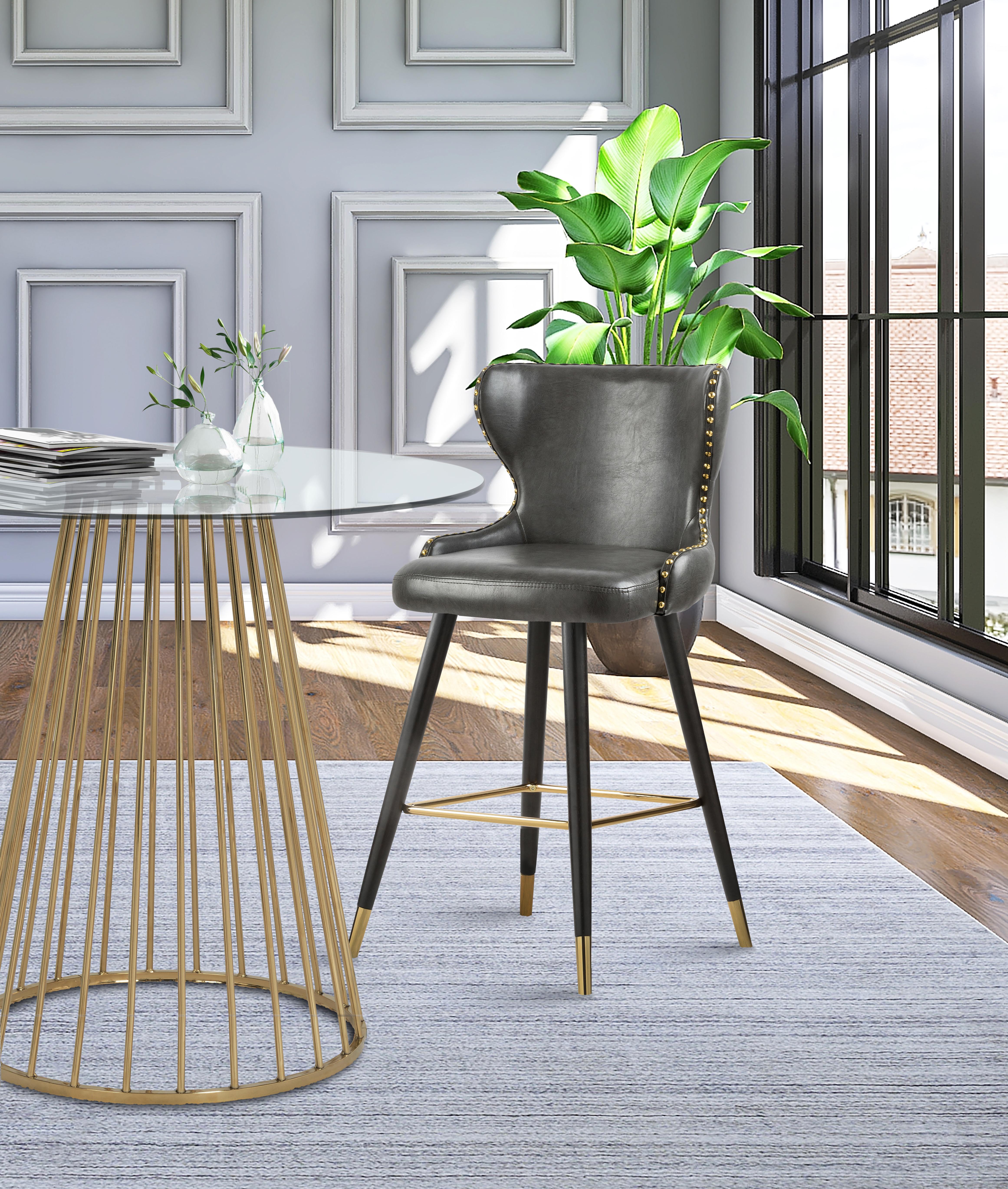 Hendrix Grey Faux Leather Counter/Bar Stool - Image 6
