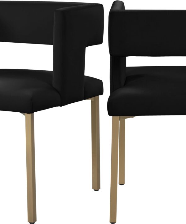 Caleb Black Velvet Dining Chair - Luxe Home Furnishings (Jersey City, NJ)