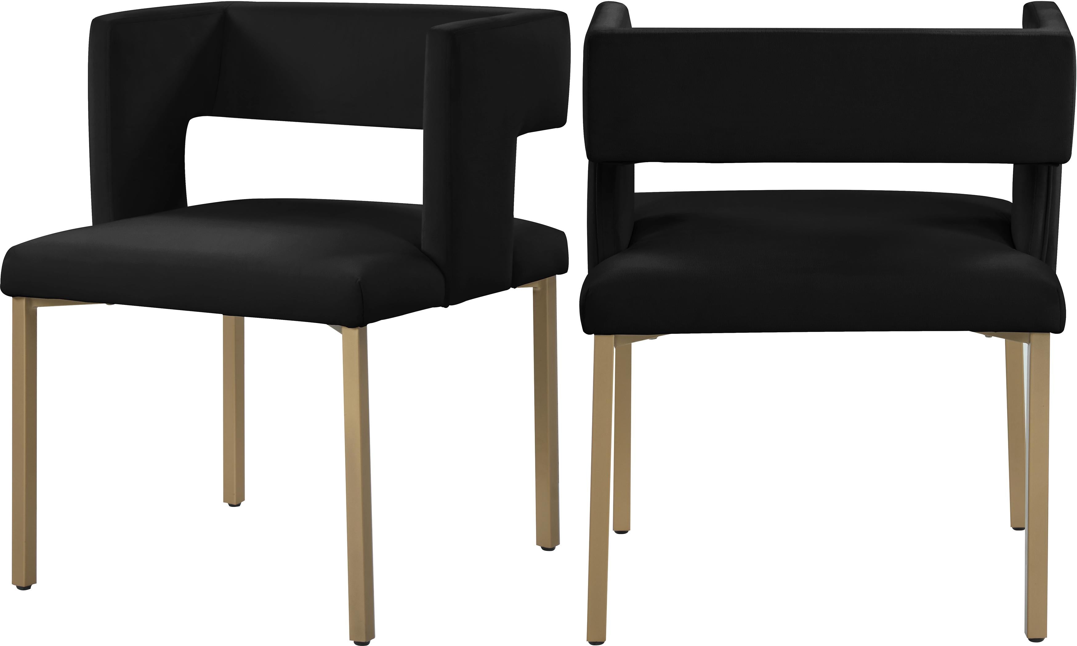 Caleb Black Velvet Dining Chair - Luxe Home Furnishings (Jersey City, NJ)