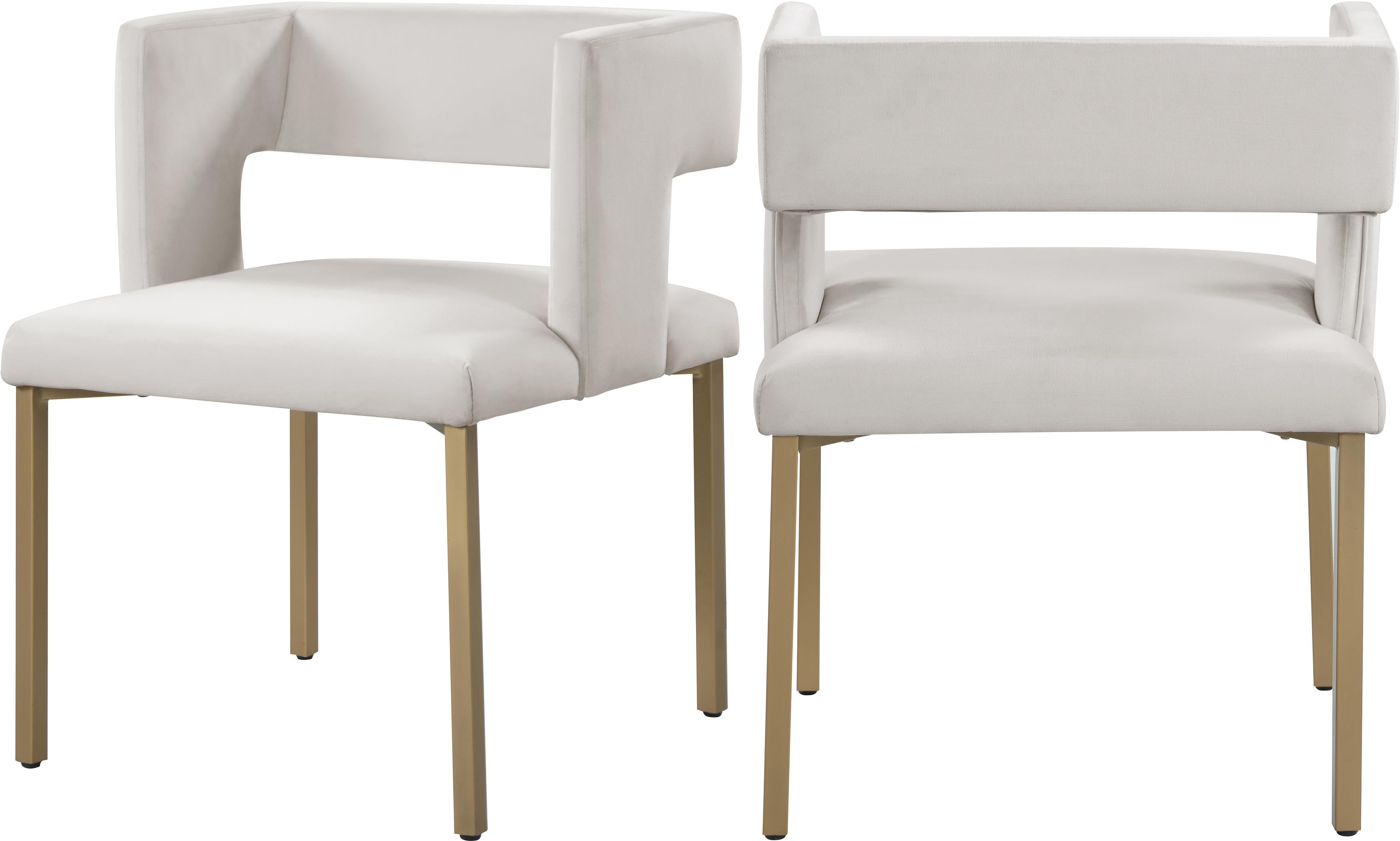 Caleb Cream Velvet Dining Chair - Luxe Home Furnishings (Jersey City, NJ)