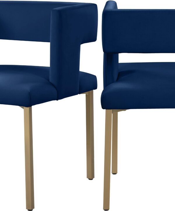 Caleb Navy Velvet Dining Chair - Luxe Home Furnishings (Jersey City, NJ)