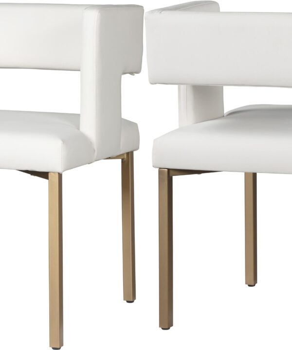 Caleb White Faux Leather Dining Chair - Luxe Home Furnishings (Jersey City, NJ)