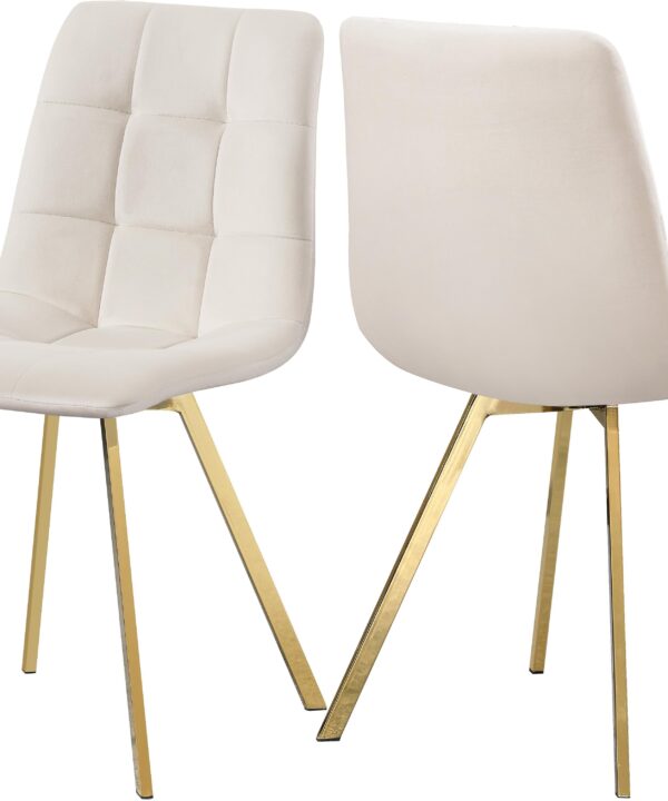 Annie Cream Velvet Dining Chair - Luxe Home Furnishings (Jersey City, NJ)