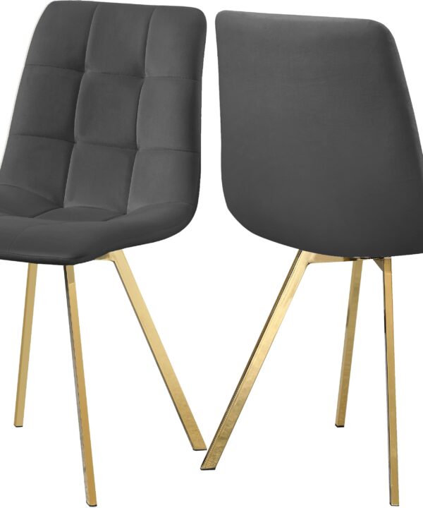 Annie Grey Velvet Dining Chair - Luxe Home Furnishings (Jersey City, NJ)