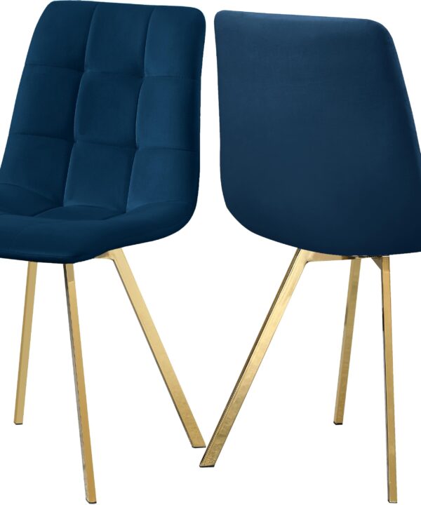 Annie Navy Velvet Dining Chair - Luxe Home Furnishings (Jersey City, NJ)