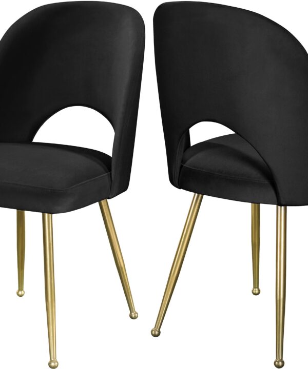 Logan Black Velvet Dining Chair
