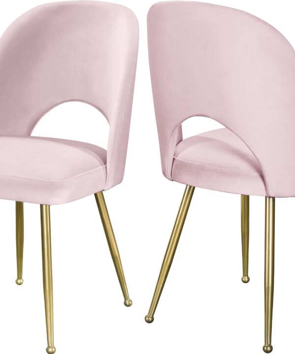 Logan Pink Velvet Dining Chair