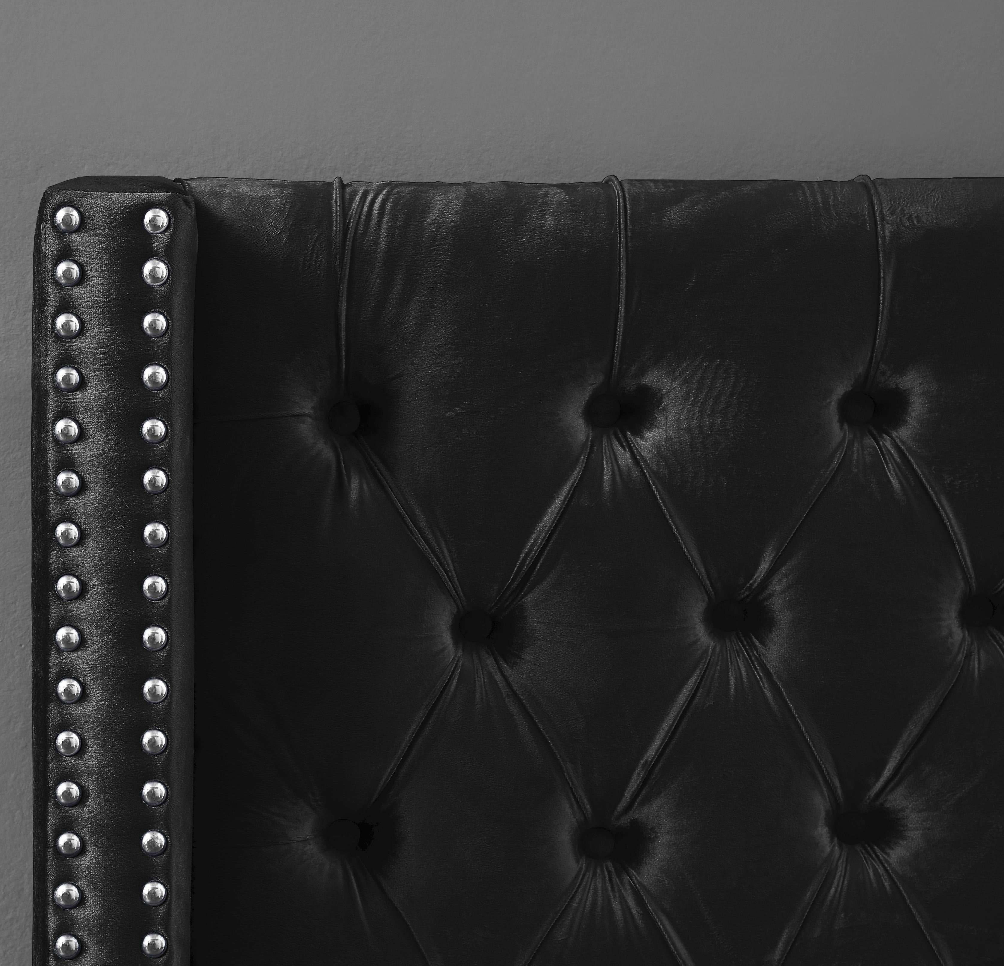 Aiden Black Velvet King Bed - Luxe Home Furnishings (Jersey City, NJ)