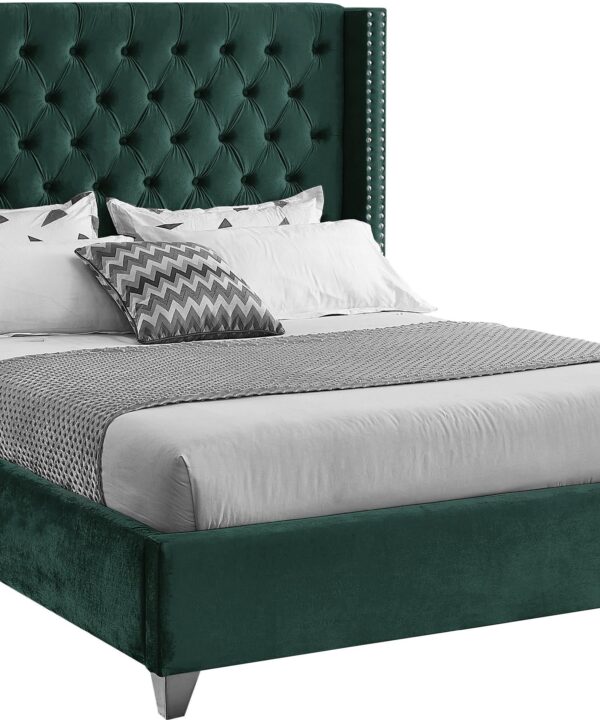 Aiden Green Velvet Full Bed - Luxe Home Furnishings (Jersey City, NJ)