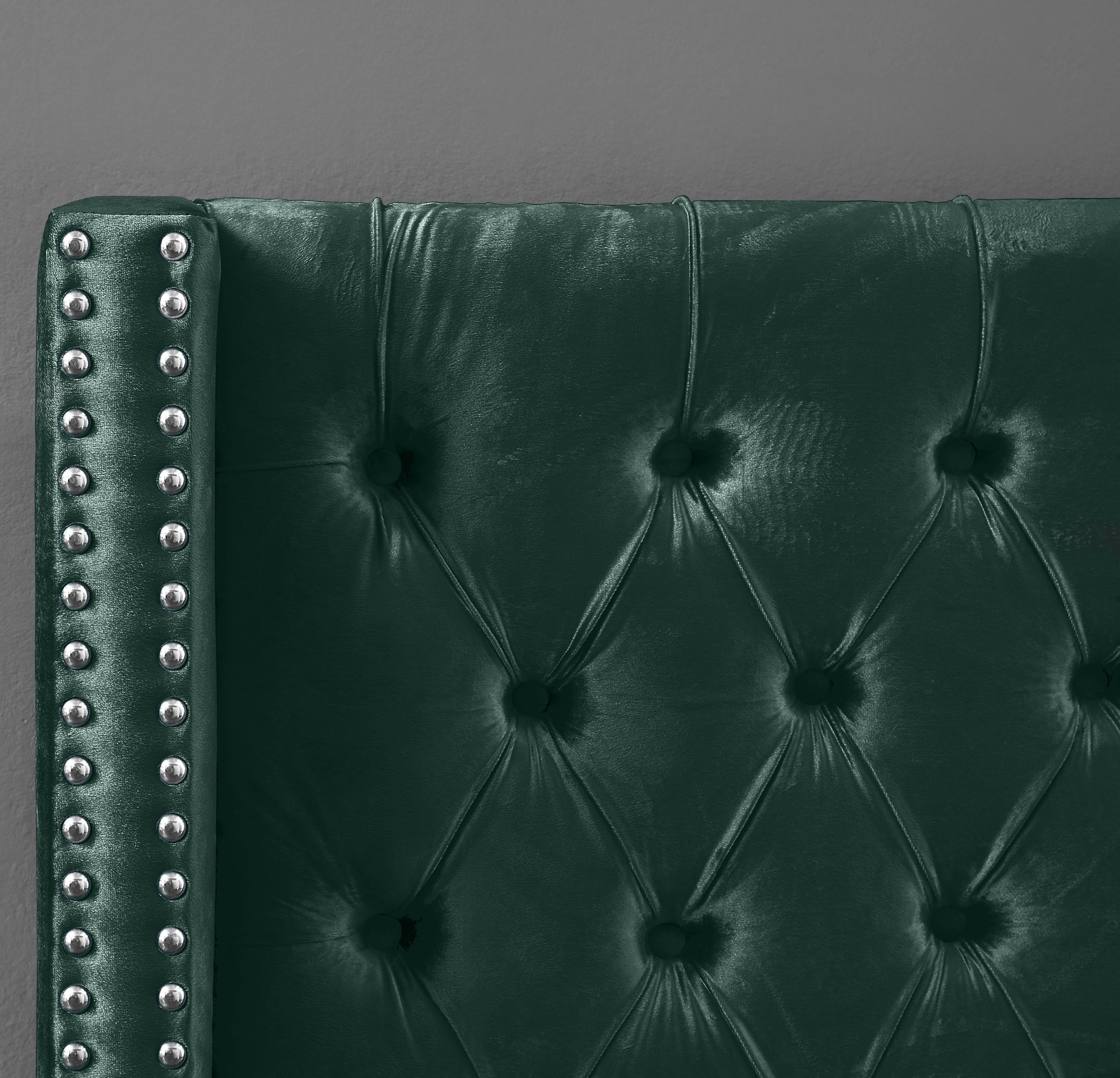 Aiden Green Velvet King Bed - Luxe Home Furnishings (Jersey City, NJ)