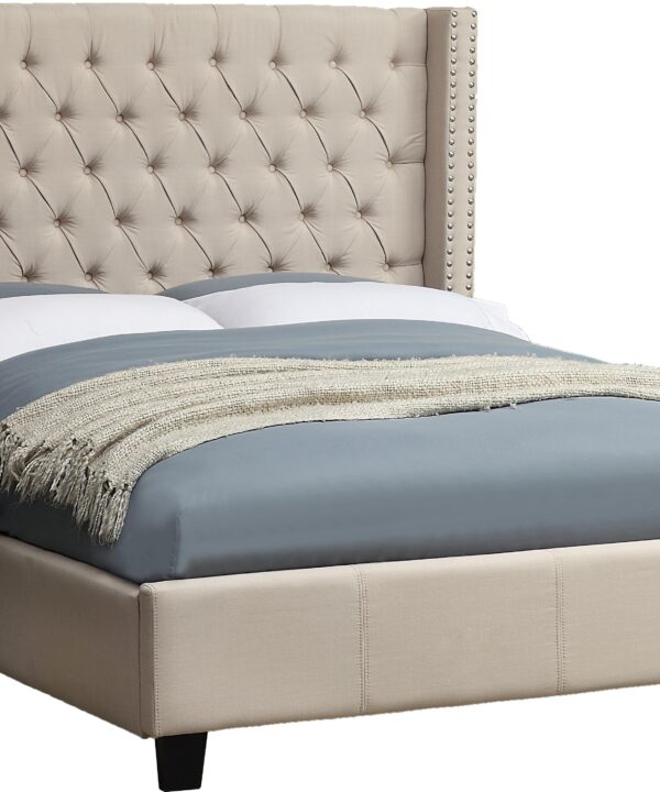 Ashton Beige Linen Full Bed - Luxe Home Furnishings (Jersey City, NJ)