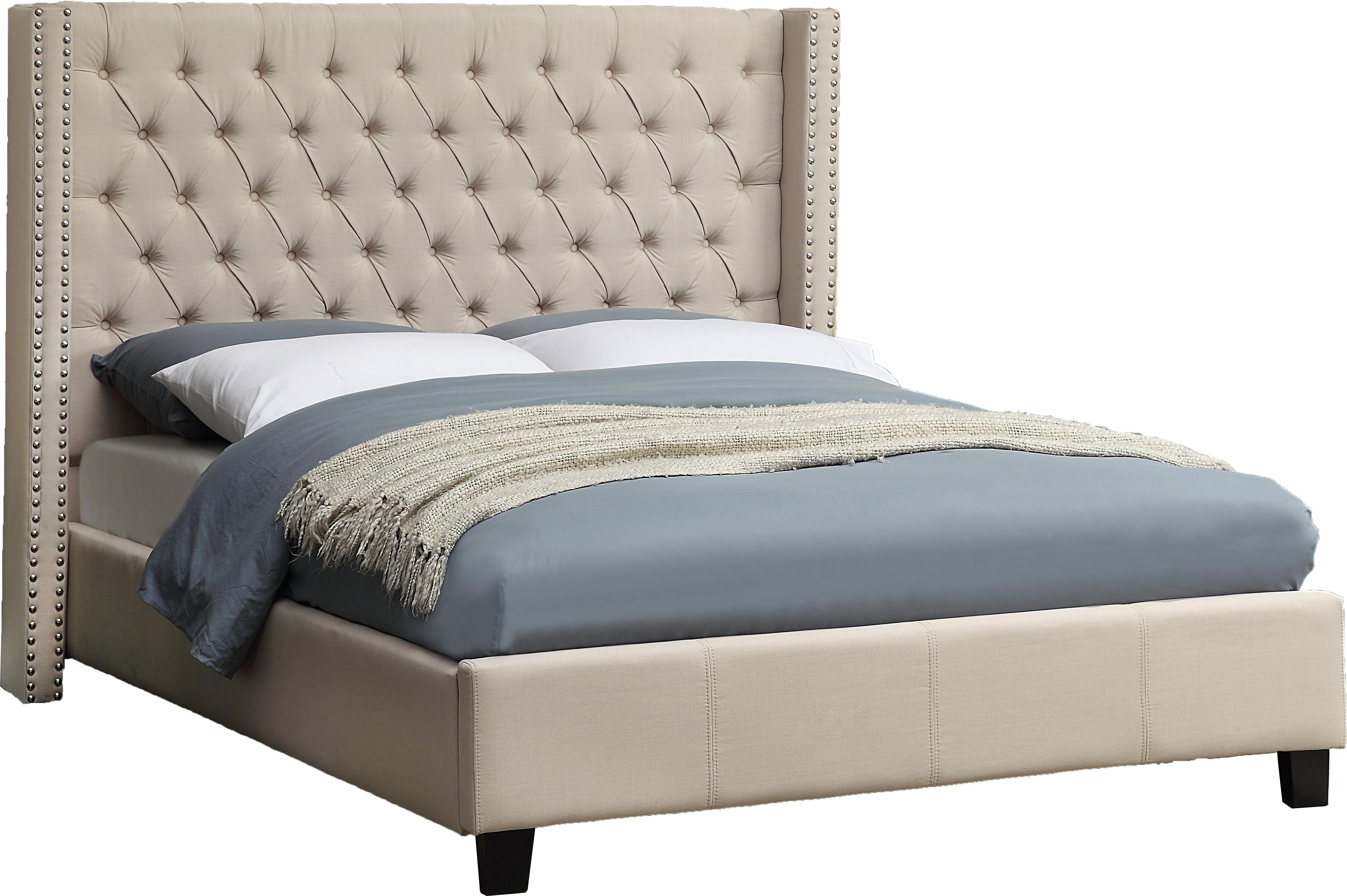 Ashton Beige Linen King Bed - Luxe Home Furnishings (Jersey City, NJ)