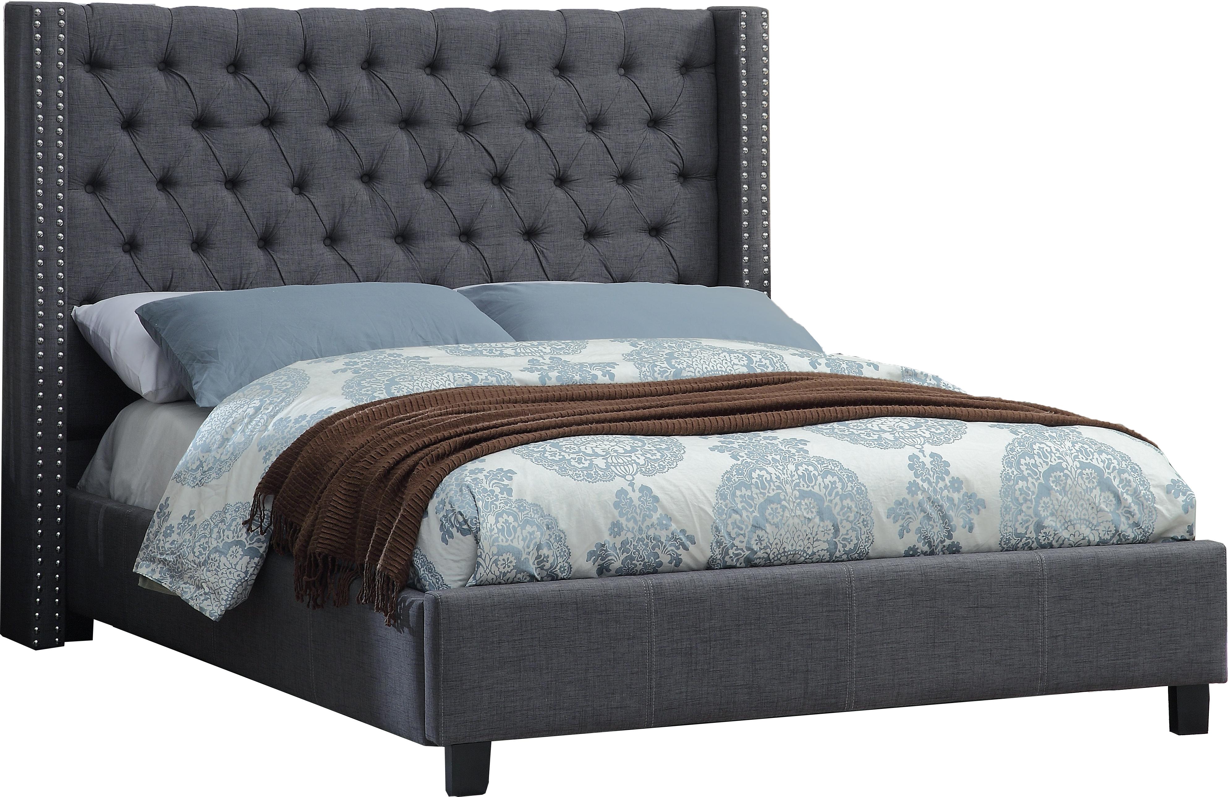 Ashton Grey Linen Full Bed - Luxe Home Furnishings (Jersey City, NJ)
