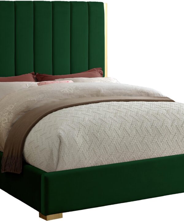 Becca Green Velvet King Bed - Luxe Home Furnishings (Jersey City, NJ)