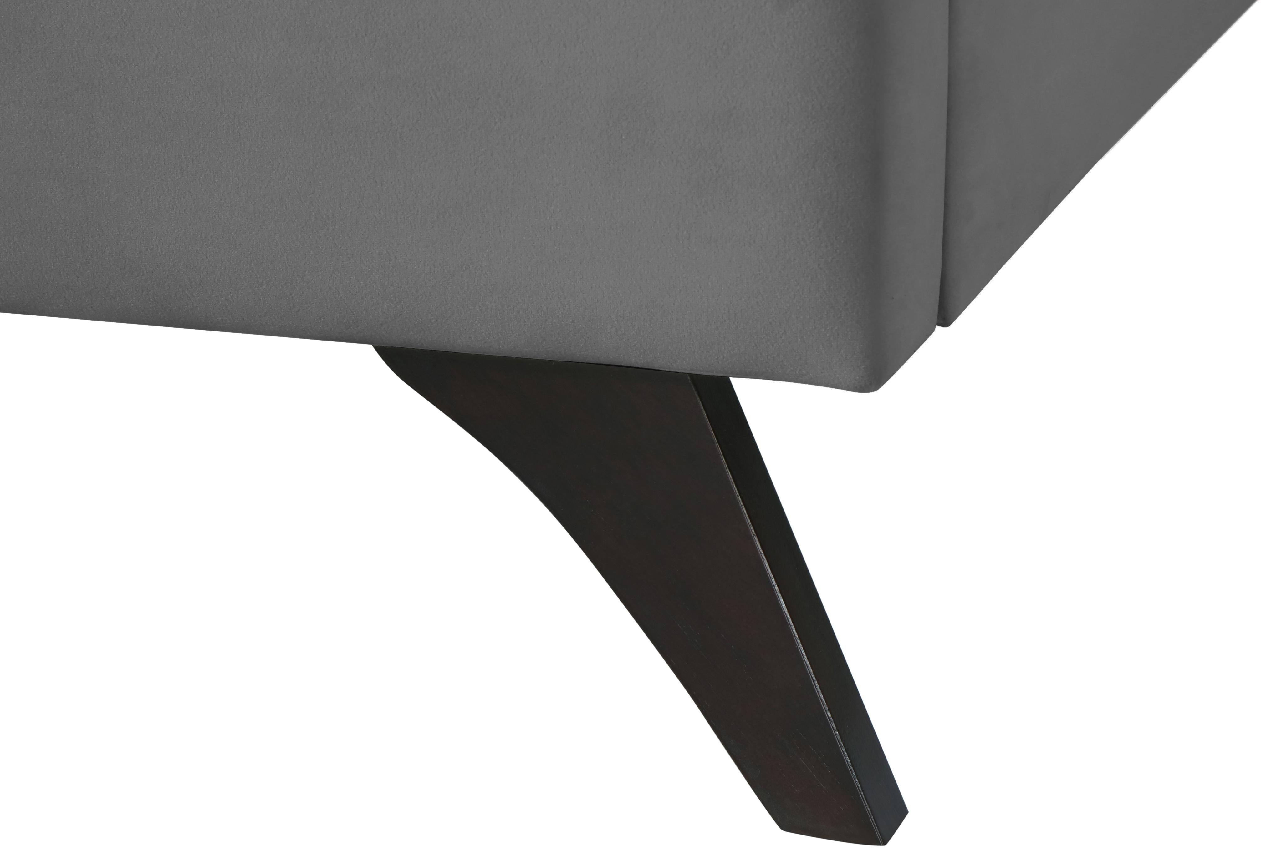 Elly Grey Velvet King Bed - Image 5