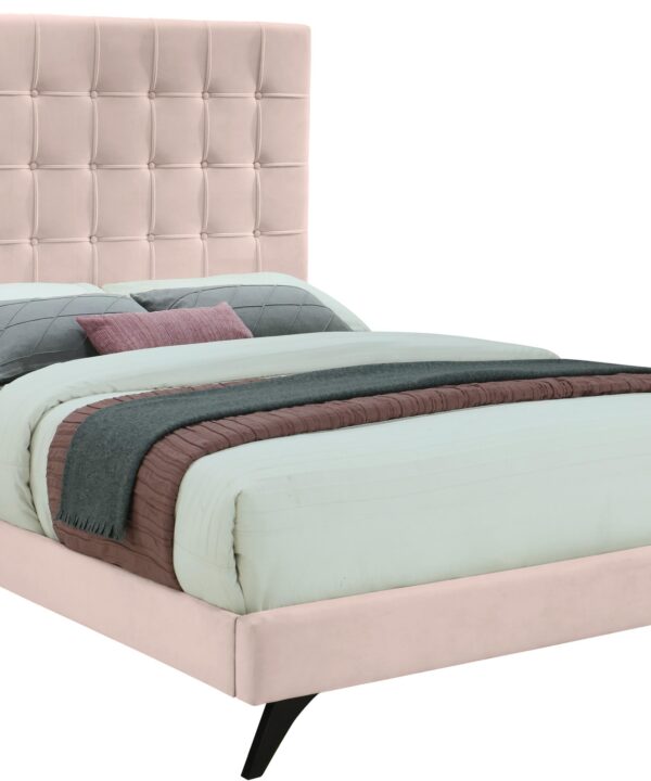 Elly Pink Velvet Full Bed - Luxe Home Furnishings (Jersey City, NJ)