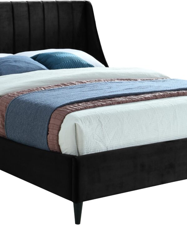 Eva Black Velvet Full Bed - Luxe Home Furnishings (Jersey City, NJ)