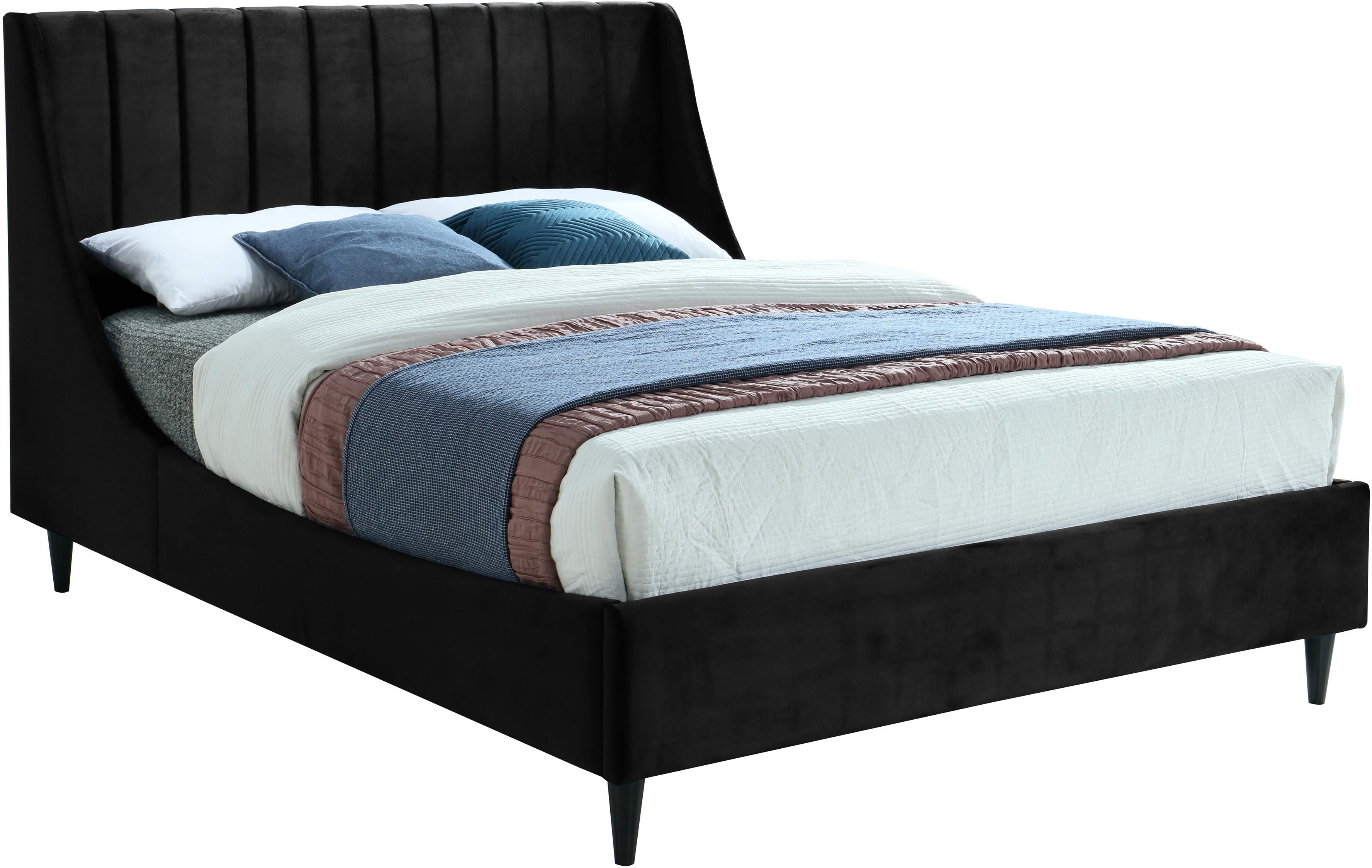 Eva Black Velvet King Bed - Luxe Home Furnishings (Jersey City, NJ)