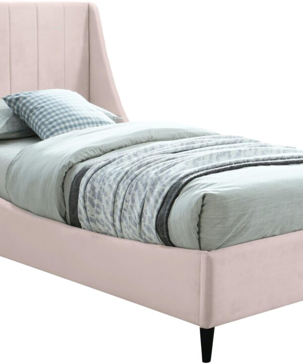 Eva Pink Velvet Twin Bed - Luxe Home Furnishings (Jersey City, NJ)