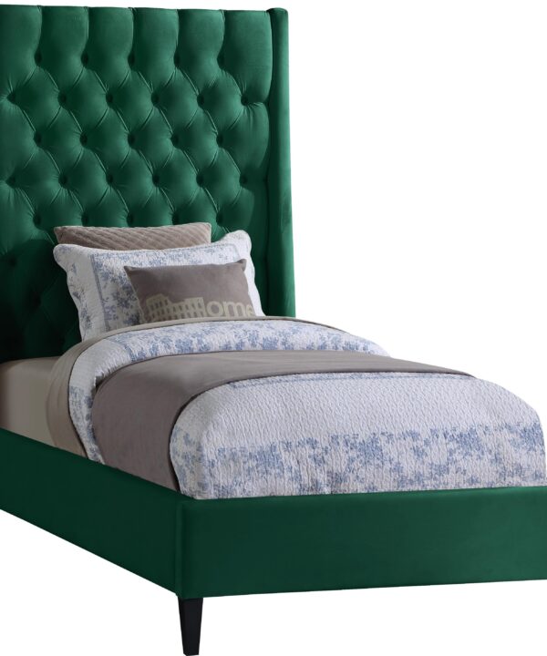 Fritz Green Velvet Twin Bed - Luxe Home Furnishings (Jersey City, NJ)