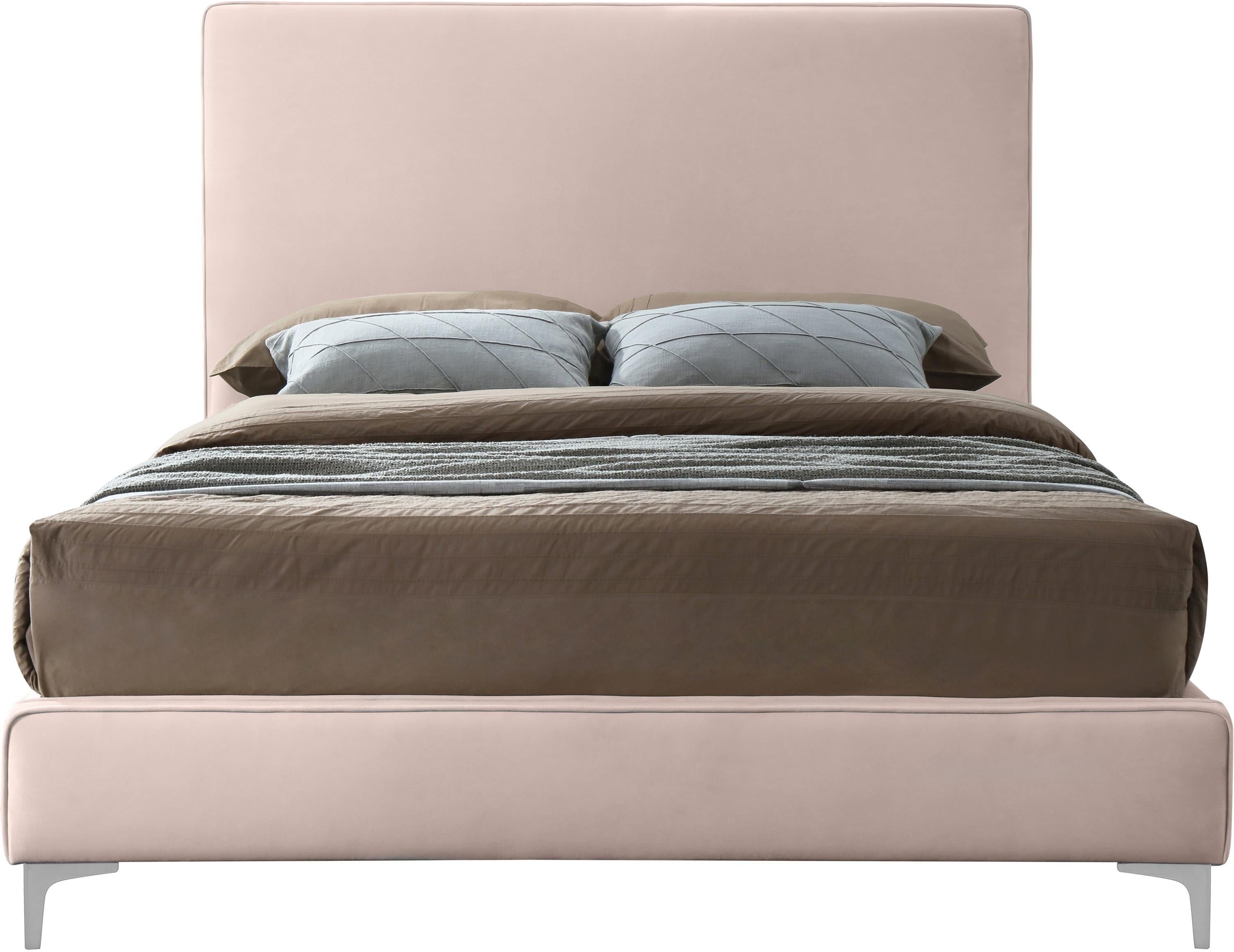 Geri Pink Velvet King Bed - Luxe Home Furnishings (Jersey City, NJ)