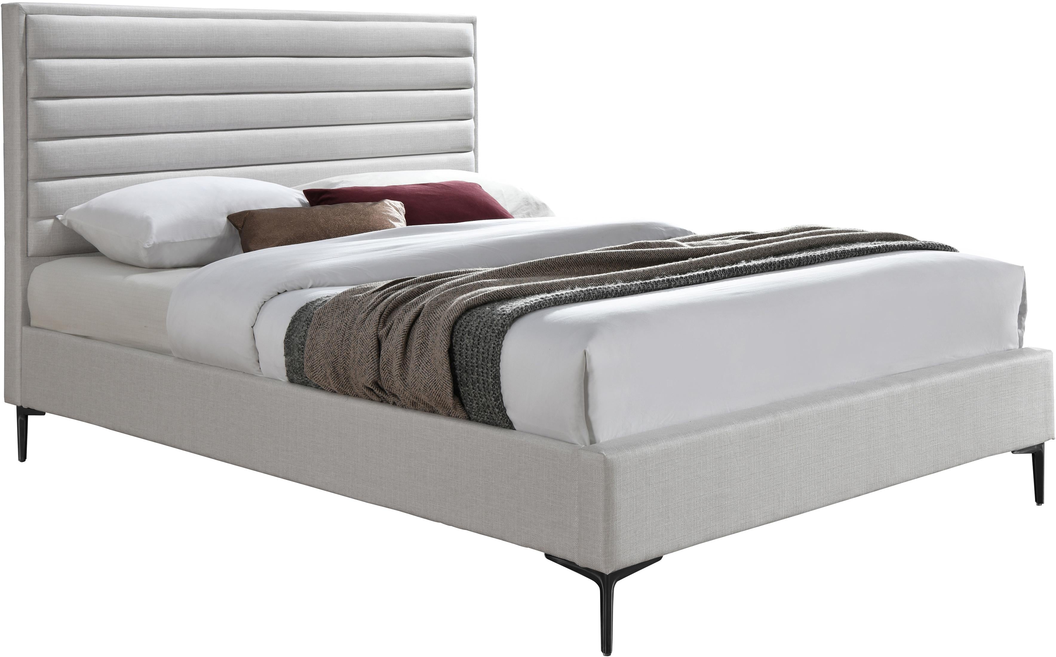 Hunter Cream Linen Queen Bed