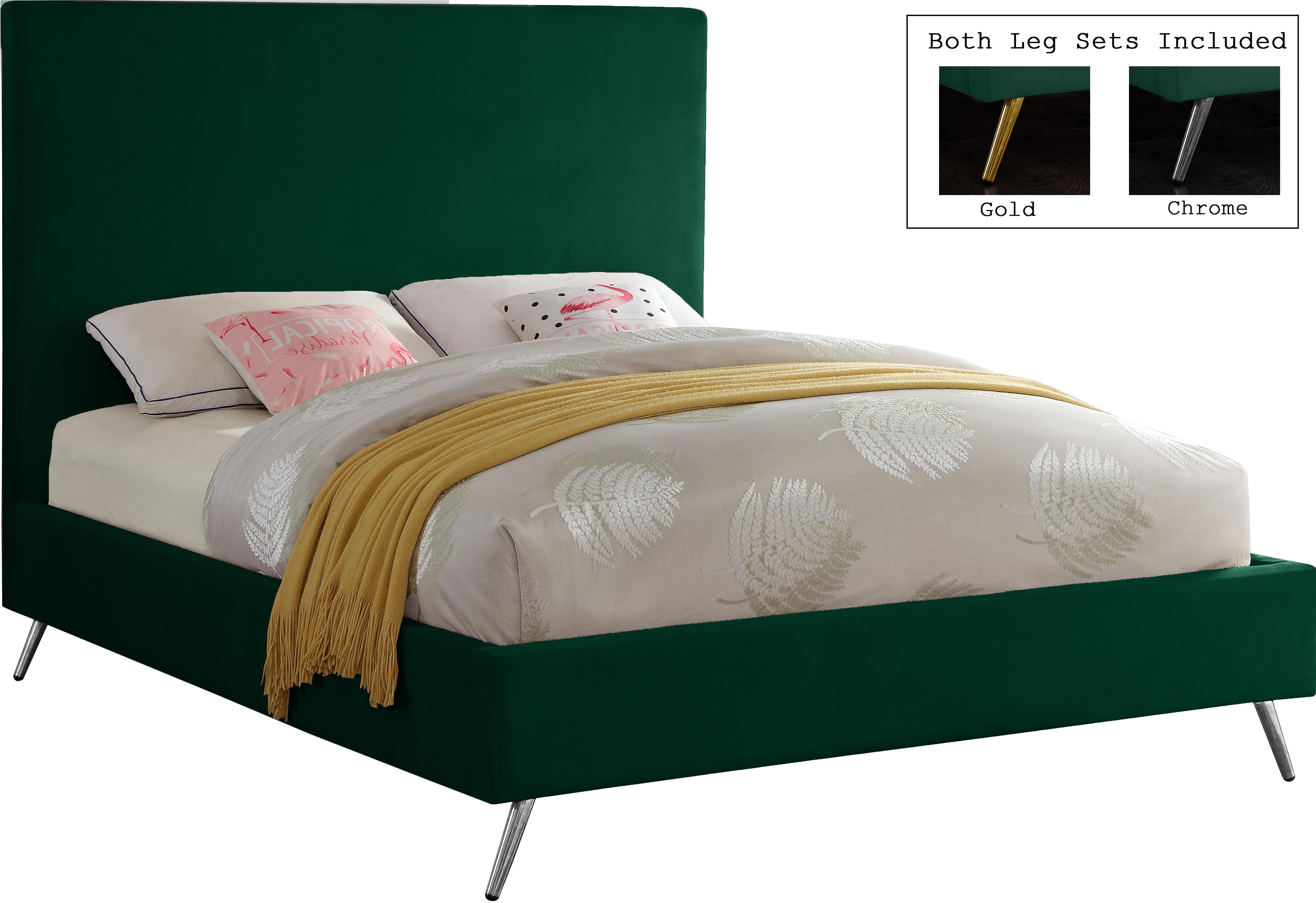 Jasmine Green Velvet King Bed - Image 2
