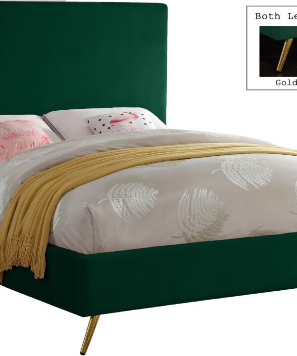 Jasmine Green Velvet Full Bed