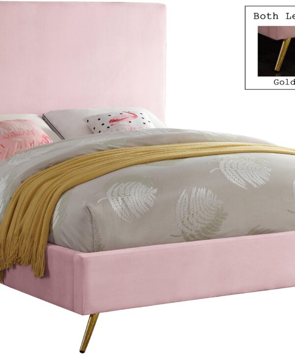 Jasmine Pink Velvet Full Bed