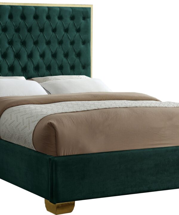Lana Green Velvet Full Bed