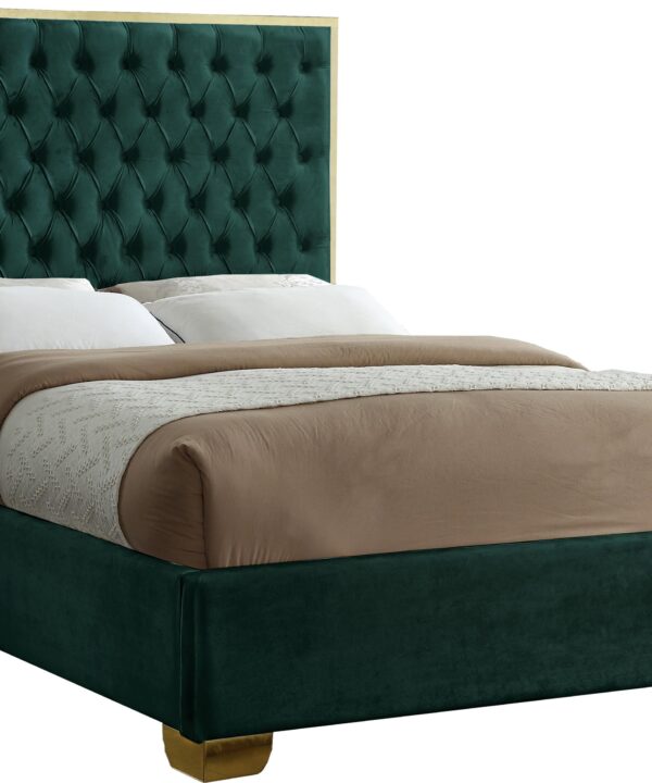 Lana Green Velvet Queen Bed