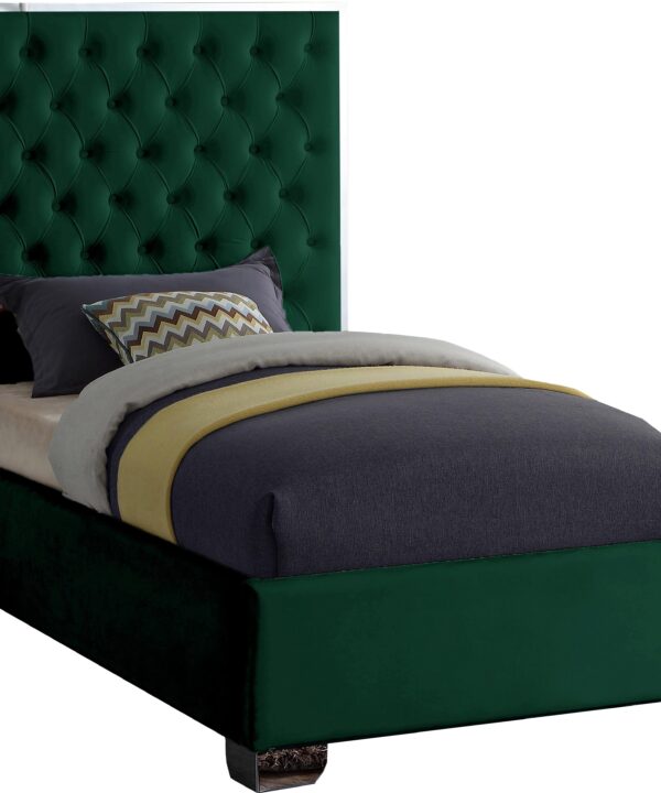Lexi Green Velvet Twin Bed - Luxe Home Furnishings (Jersey City, NJ)