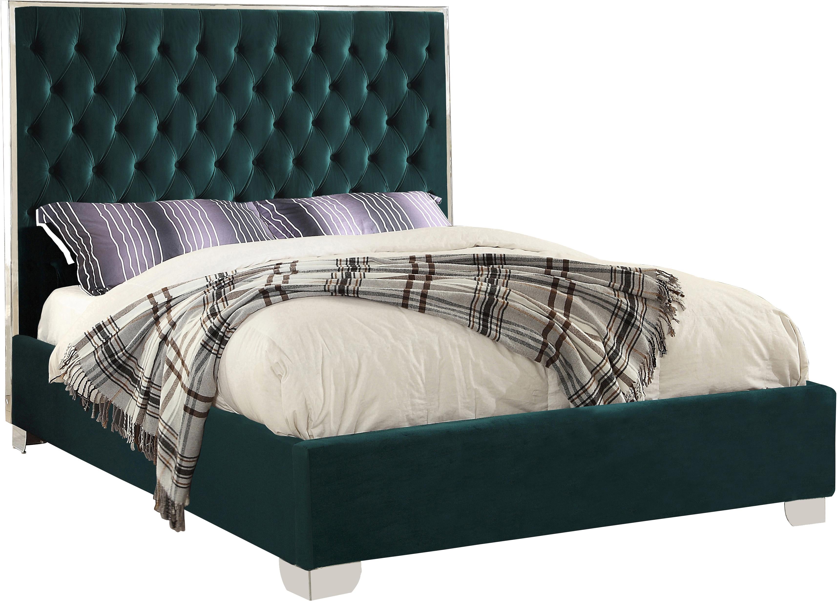 Lexi Green Velvet King Bed - Luxe Home Furnishings (Jersey City, NJ)