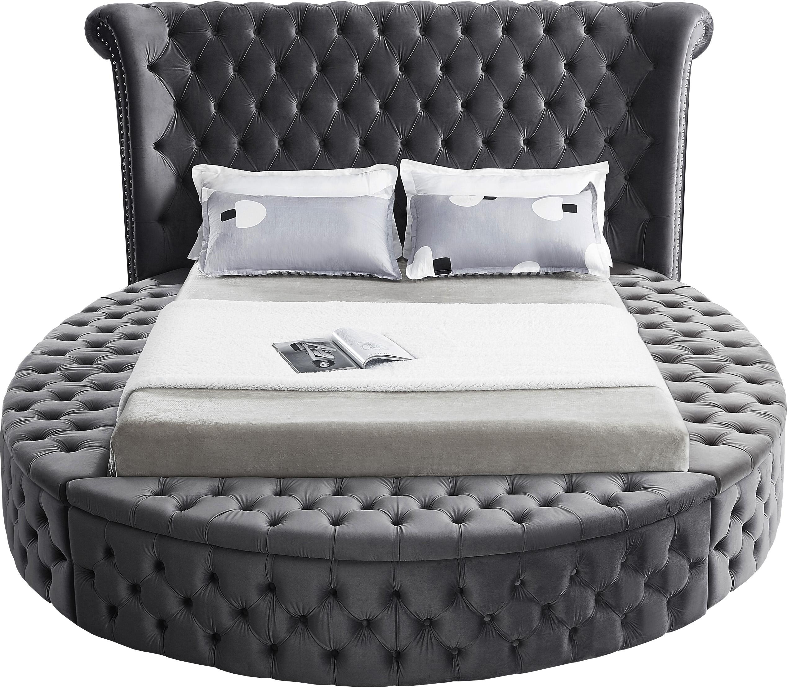 Luxus Grey Velvet King Bed (3 Boxes) - Image 5
