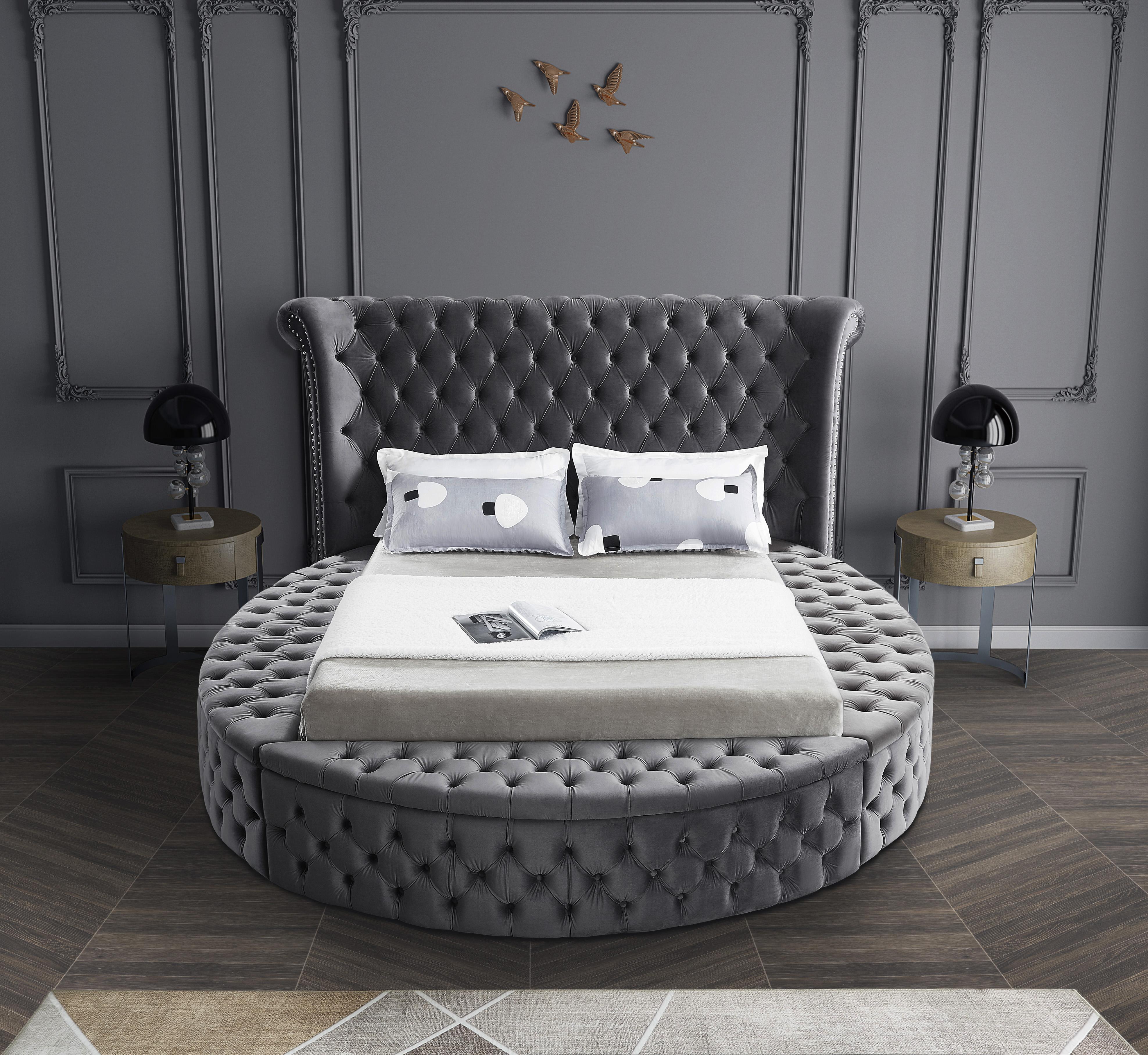 Luxus Grey Velvet King Bed (3 Boxes) - Image 6