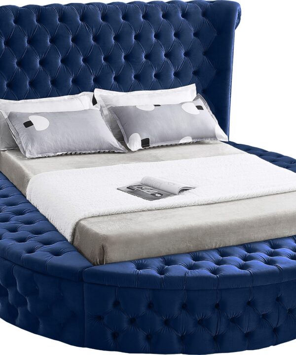 Luxus Navy Velvet Full Bed (3 Boxes)