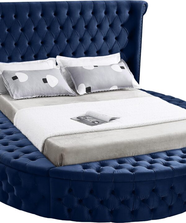 Luxus Navy Velvet King Bed (3 Boxes)