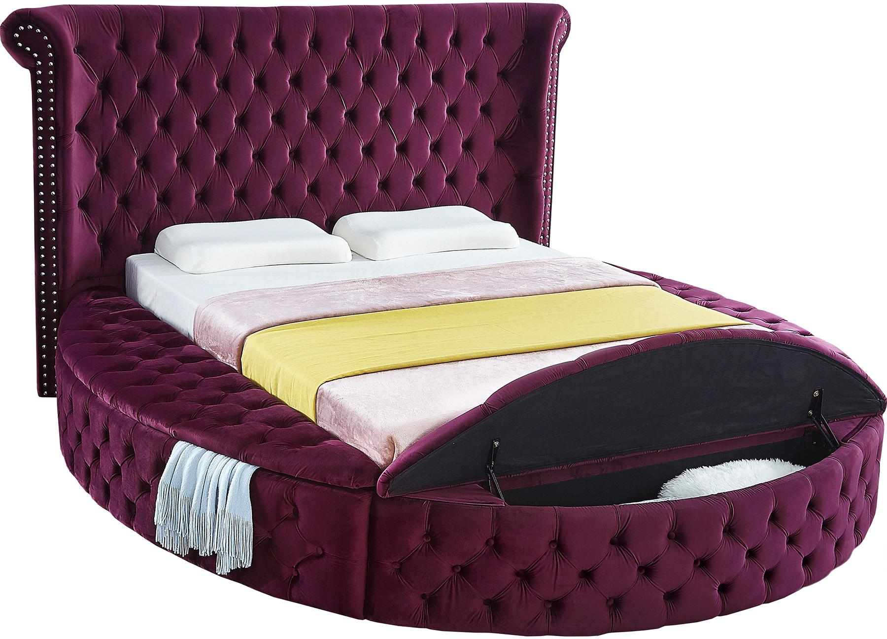 Luxus Purple Velvet King Bed - Image 2