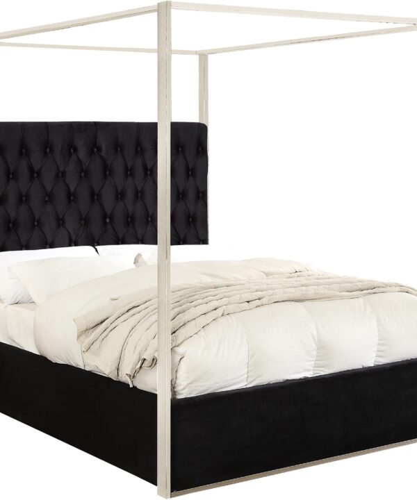 Porter Black Velvet Queen Bed - Luxe Home Furnishings (Jersey City, NJ)