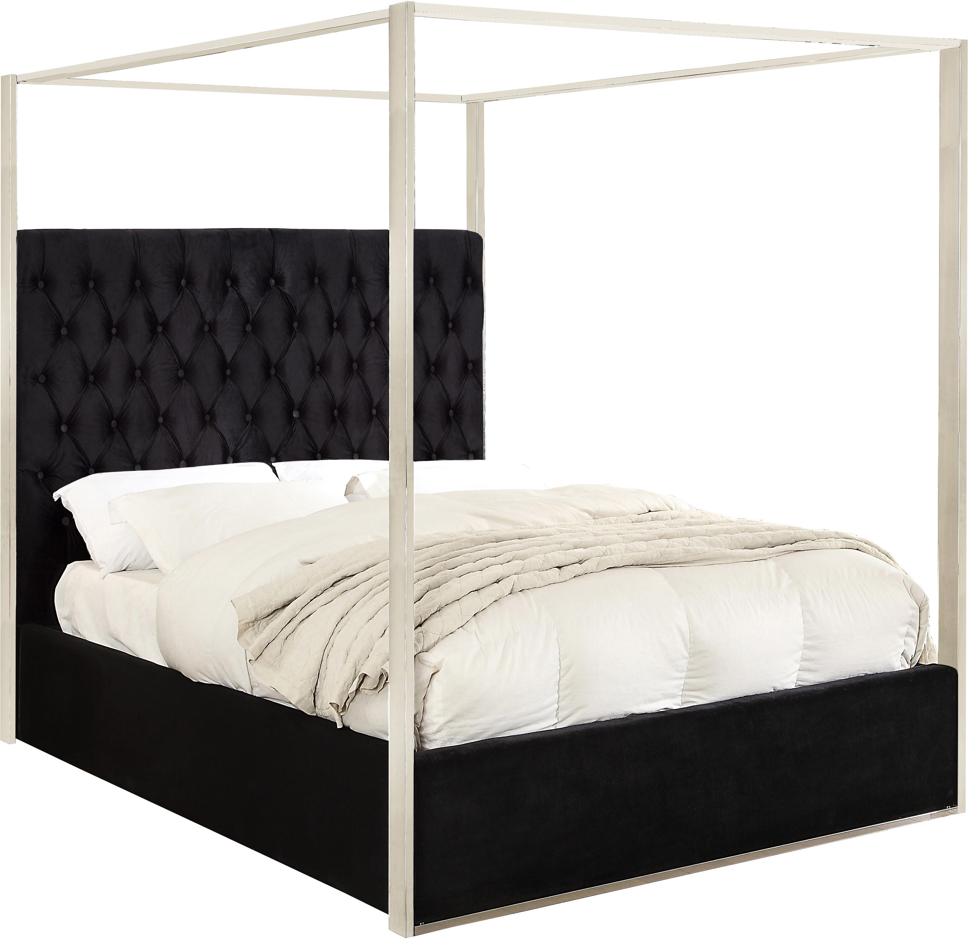 Porter Black Velvet King Bed - Luxe Home Furnishings (Jersey City, NJ)