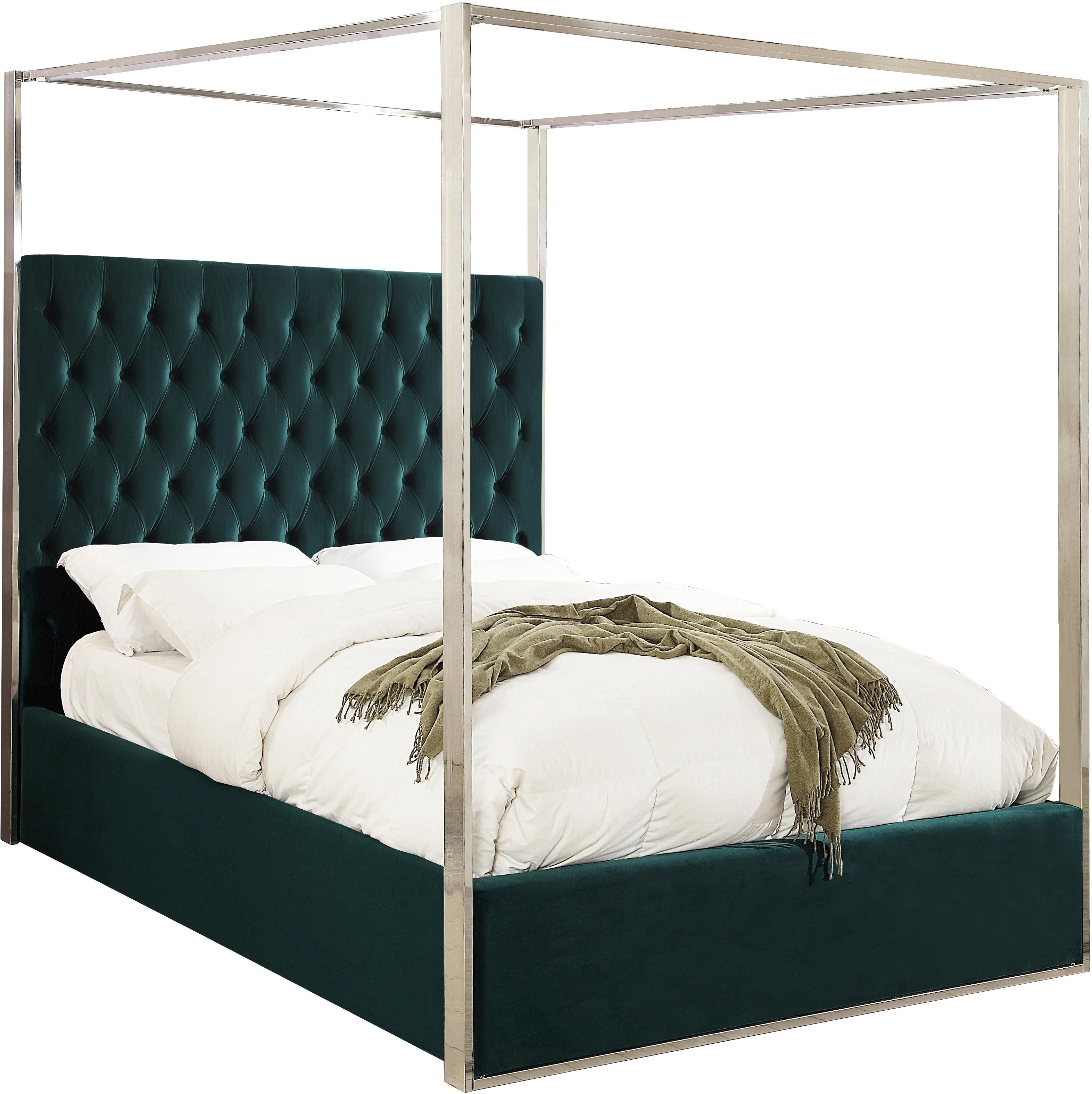 Porter Green Velvet Queen Bed - Luxe Home Furnishings (Jersey City, NJ)